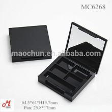 MC5268 Square black 4 wells Eyeshadow Cosmetic empty plastic makeup container